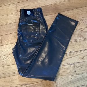 Y2K PVC pants, 28” waist “Trussardi jeans” brand, charcoal colour